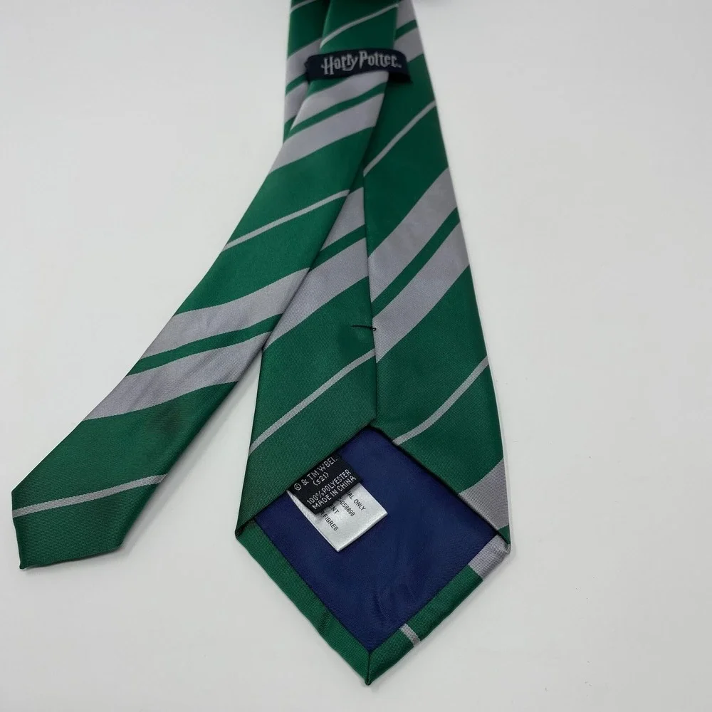 Harry Potter Slytherin‎ Tie Costume Green Gray Polyester Necktie Wizarding World